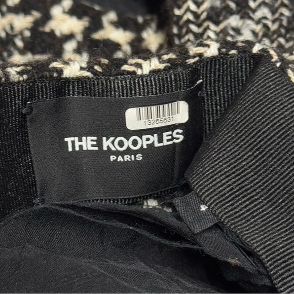 The Kooples Paris Black Tweed Mini Skirt A Line Zip Front Black 4 - Picture 6 of 7